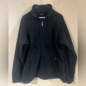 ALPINE SWISS TRENT MENS FULL ZIP UP FLEECE JACKET Size LARGE BLACK …#508